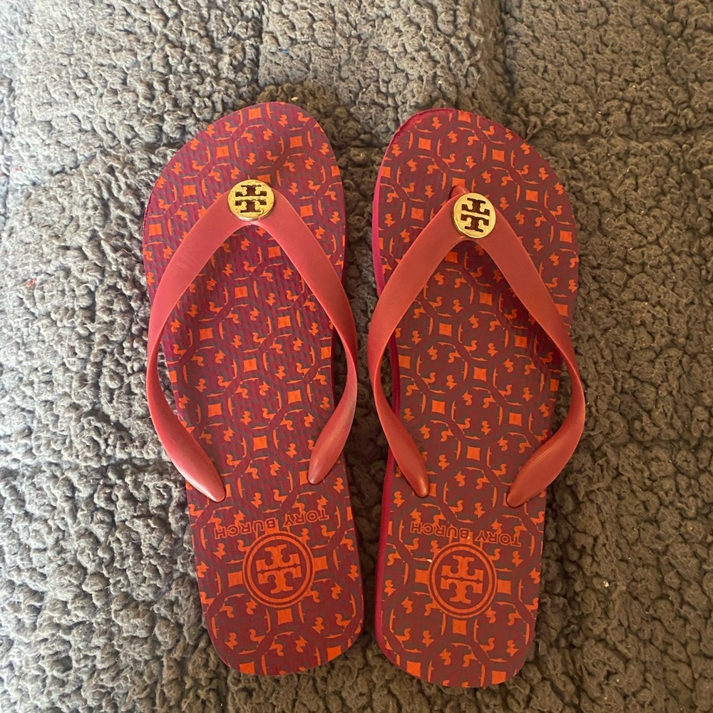 vintage tory burch flip flops